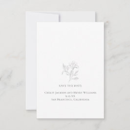 Minsta Blommigt rad Teckning Spara datumkortet