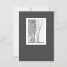 Minsta Blommigt Svartvit Teckning