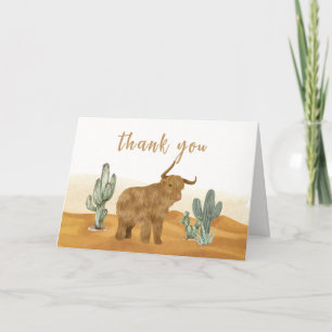 Minsta boho Cactus Desert Baby Shower för heliga C Tack Kort