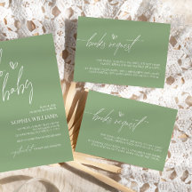 Minsta Bokar-begärandekort för Sage Grönt