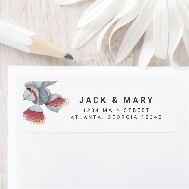 Minsta botaniska Bröllop-etikett Returadress Etikett (Insitu)