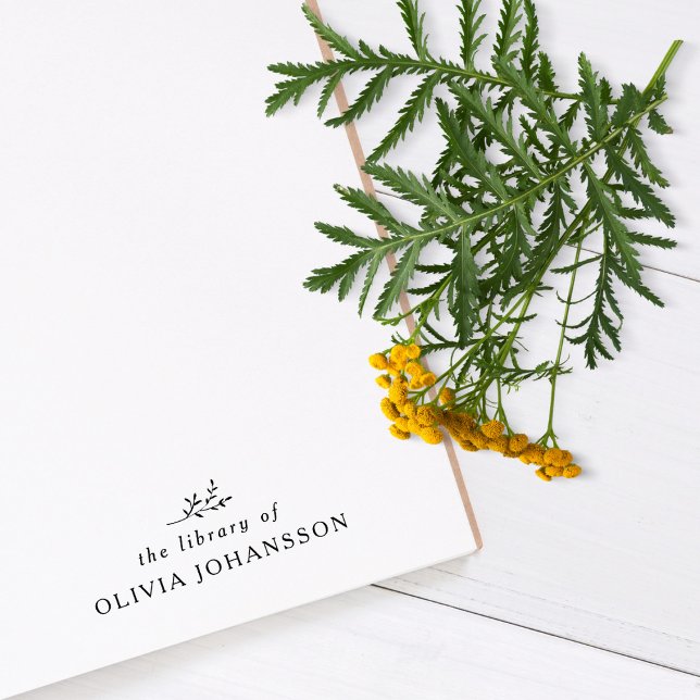 Minsta botaniska Elegant från Bibliotek i Bok Självfärgande Stämpel (Skapare uppladdad)