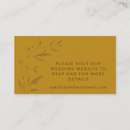 Minsta botaniska Gulten Boho Bröllop Tilläggskort