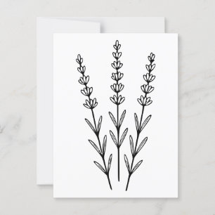 Minsta botaniska konst av Lavender Sprigs Vykort
