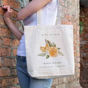 Minsta botaniska Orangen Boho Baby Shower Tygkasse