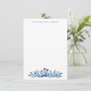Minsta botaniska Personligen Indigo Blue Bläck Anteckningskort