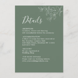 Minsta botaniska slättlandet Grönt Bröllop Tilläggskort