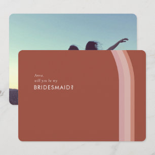 Minsta Bridesmaid-visitkort för Desert Röd ros Inbjudningar