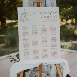 Minsta Bröllop-sätesdiagram Botaniskt Boho-tecken Poster