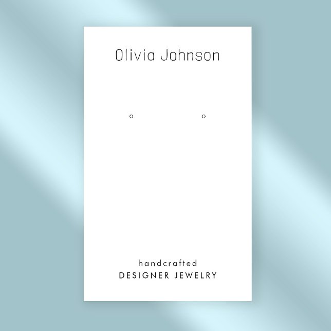 Minsta Chic för juveleraravläsning av Elegant Visn Visitkort (Stylishly Personalize with Your Custom Name. Add Optional Text.)