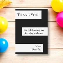 Minsta Chic för svart och vit Elegant, födelsedag