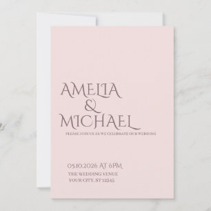 Minsta Chic - rensa och bröllopsinbjudan Inbjudningar