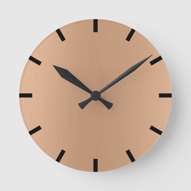 Minsta citron magra Brixs Ombre svart Urban Rund Klocka (Framsida)