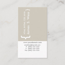 Minsta CSS-programmerare Techie för Coder Visitkort