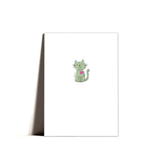 Minsta Cute Cat Valentines day-kort Helgkort