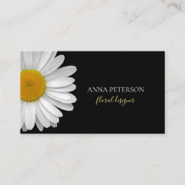 Minsta Daisy för Elegant blommar på svart Visitkort