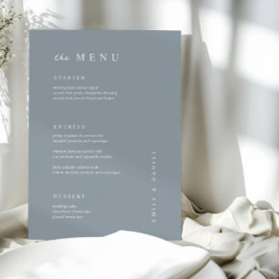 Minsta dammiga blå Bröllop MENU Meny