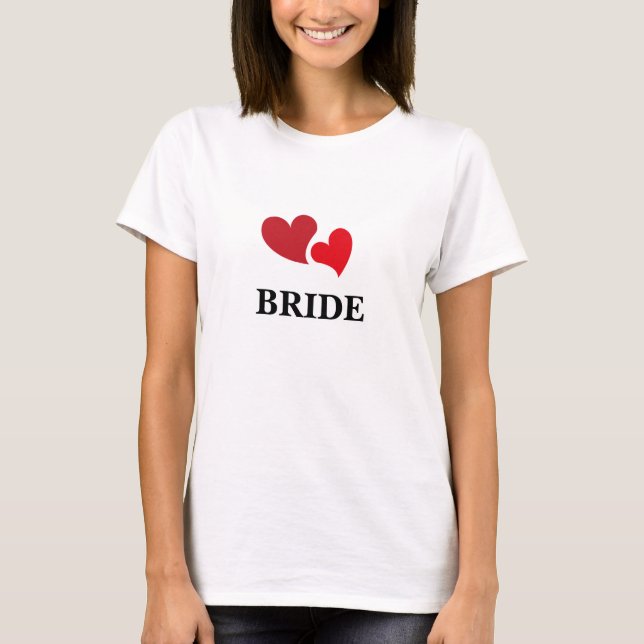 Minsta design för brud-tipografi t shirt (Framsida)