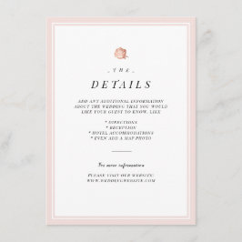 Minsta detaljkort för bröllop för blommigt i ro tilläggskort