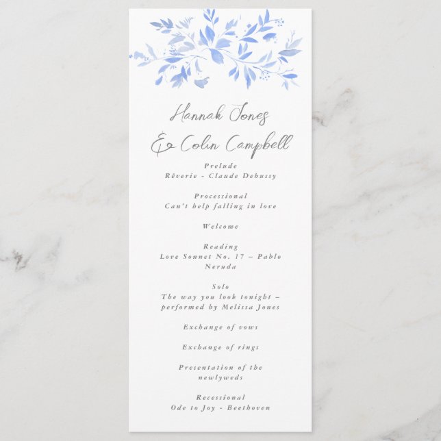 Minsta Elegant Blåfärgad porslin Program (Framsida)