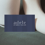 Minsta Elegant Blue Rand Insida Designer<br><div class="desc">Minimal elegant full-anpassade-visitkortsmall med blå stripe-bakgrund. Perfekt för professioneller med anknytning till insida,  boutique eller mode med mera.</div>