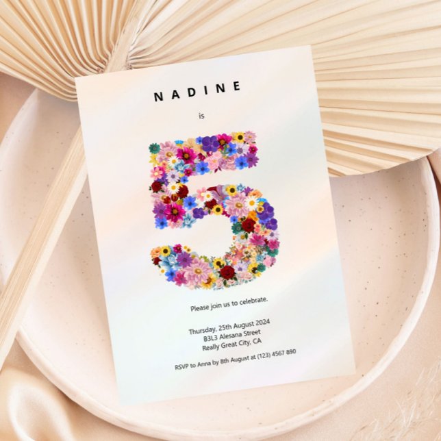 Minsta Elegant för inbjudan till 5:e födelsedag Ch (Skapare uppladdad)