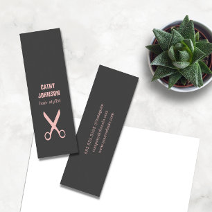 Minsta elegant grå färgblek - rosor Scissor Mini Visitkort