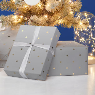 Minsta Elegant Jul Tiny Guld Polka dots Presentpapper