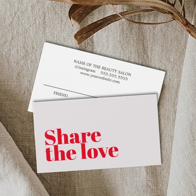 Minsta Elegant Ro Red Salon Visitkort (Skapare uppladdad)