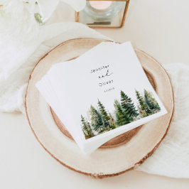 Minsta elegant-skog, bröllop pappersservett