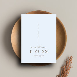 Minsta Elegant Skriptljusblå Spara datum Inbjudningar