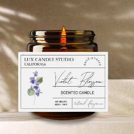 Minsta Elegant Violet Candle Burk-etikett Mat Etiketter