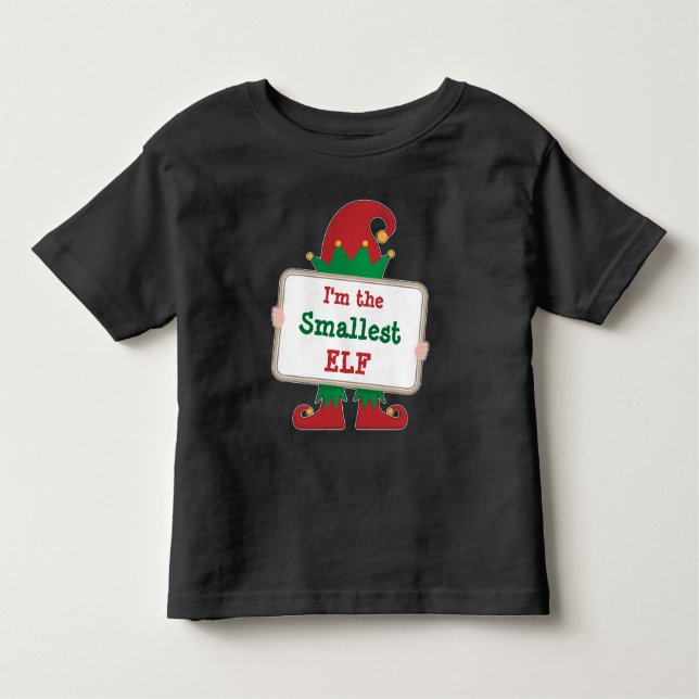 Minsta Elf | Personlig Jul Elf T-Shirt (Framsida)