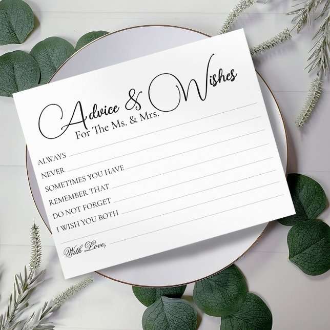Minsta enkla Önskemål-kort för Bröllop Advice (Skapare uppladdad)