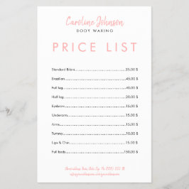 Minsta fälla för textdesign för brödtext i Vax Flygblad