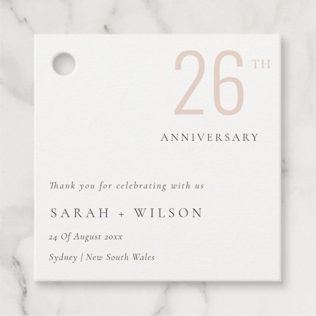 Minsta  fet Dusky, årsdag Gåvor Etiketter (Framsida)