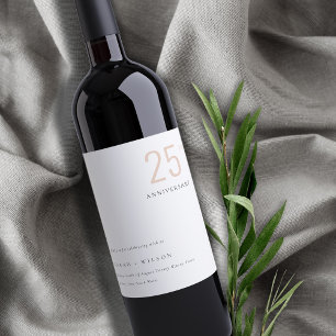 Minsta  fet Dusky, årsdag Vinflaska Etikett