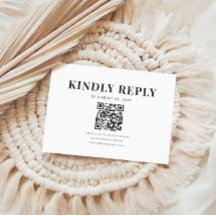 Minsta feta Elegant QR-kod Bröllop