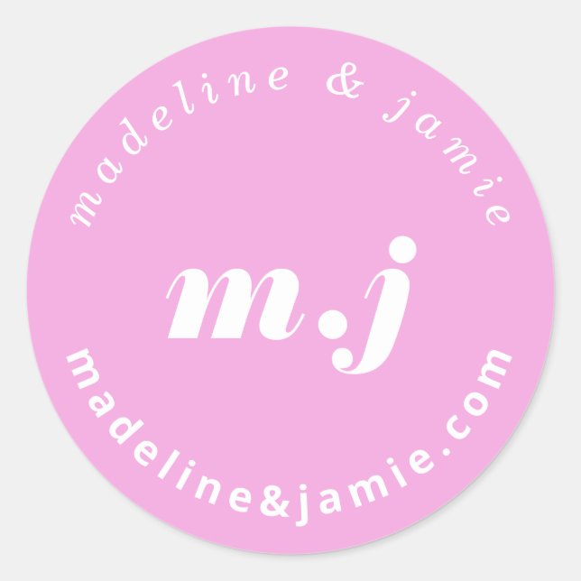 Minsta fetstil Bröllop-datum Spara datum Gult Cla Runt Klistermärke (Framsida)