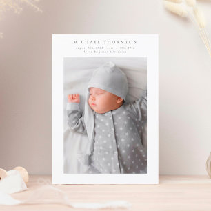 Minsta födelseanmälan för fotokollage i baby meddelande