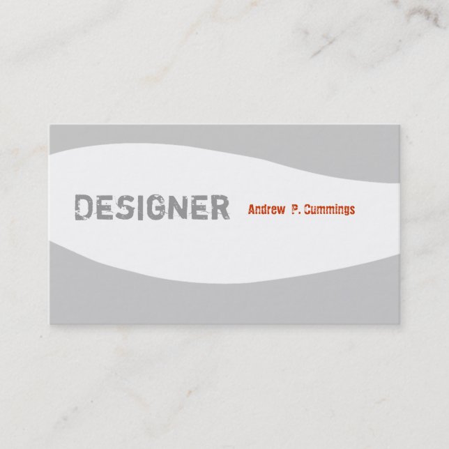 Minsta formgivaredesigner för manlig grabb visitkort (Framsida)