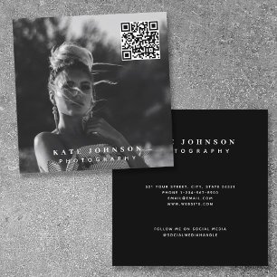 Minsta foto QR-kod Social-media för fotoskrivare Fyrkantigt Visitkort