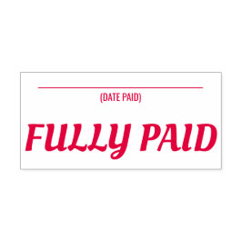 Minsta "FULLY BETALAT" Rubber Frimärke Självfärgande Stämpel