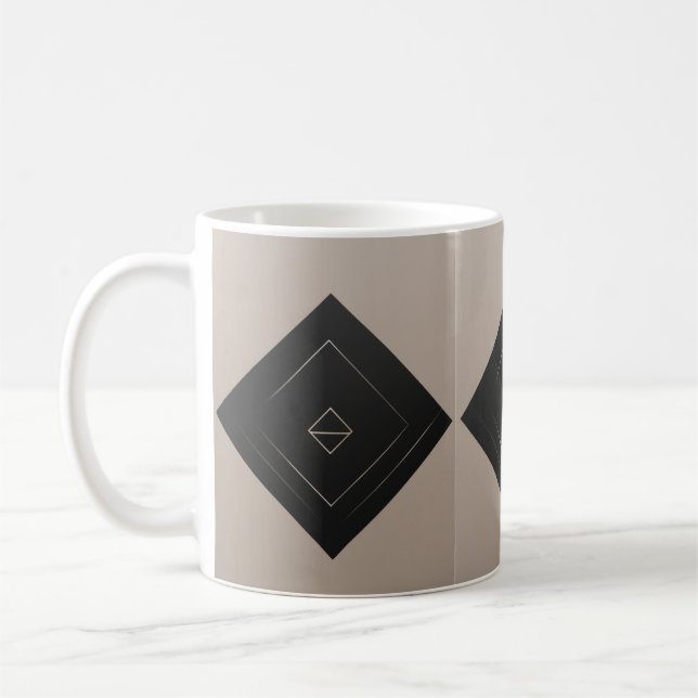 Minsta geometriska mönster-mugg-slanktecken kaffemugg (Vänster)