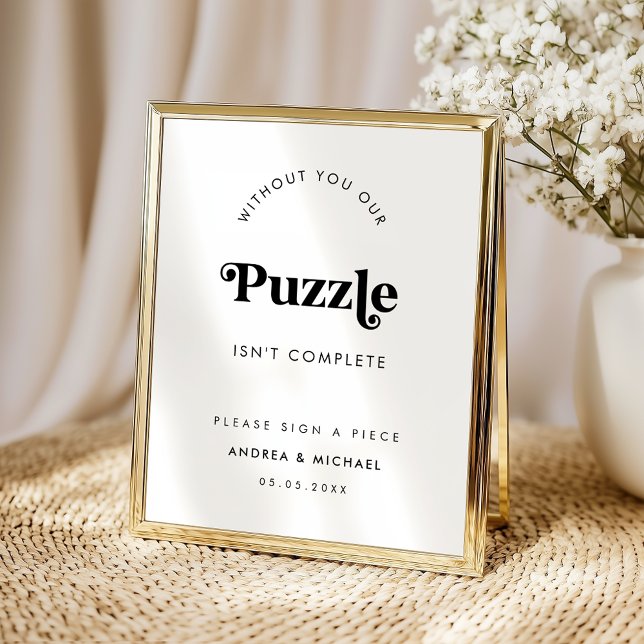 Minsta Gestbook Bröllop-tecken för Retro-skript Poster (Skapare uppladdad)