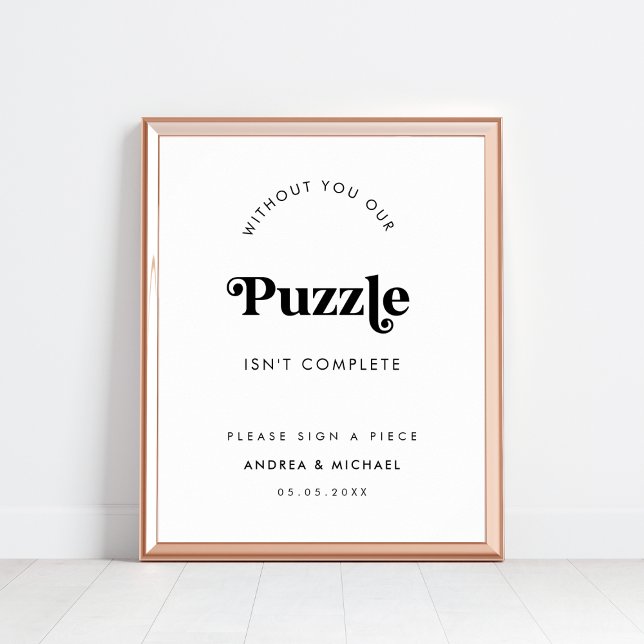 Minsta Gestbook Bröllop-tecken för Retro-skript Poster (Skapare uppladdad)