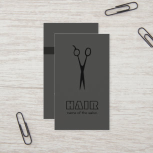 Minsta grå färgsvartHairstylist/salong Visitkort