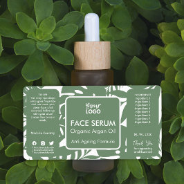 Minsta Grönt botaniskt Tropical Löv Ansikte Serum Fraktsedel