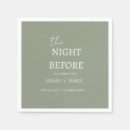 Minsta Grönt natten före Bröllop Pappersservett