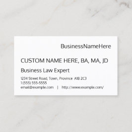 Minsta grundläggande visitkort